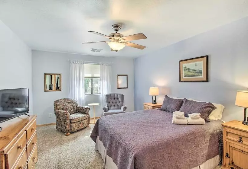 Fire Pit, Fenced Yard: Overgaard Cabin Near Hiking