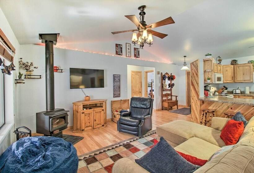 Fire Pit, Fenced Yard: Overgaard Cabin Near Hiking