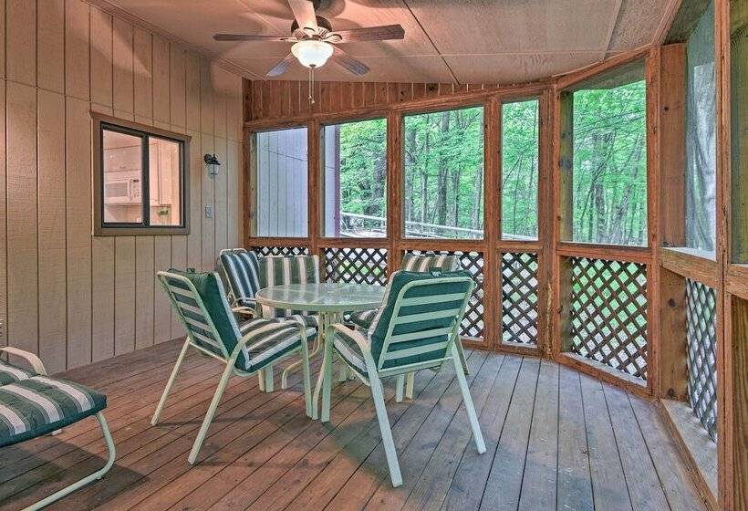 Deck & Fire Pit: Pocono Lake Home Near Skiing!