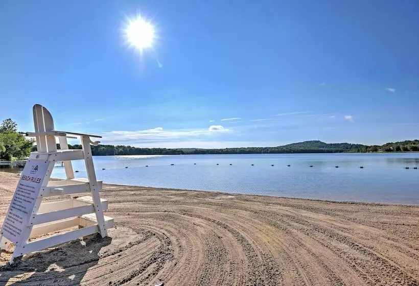 Deck & Fire Pit: Pocono Lake Home Near Skiing!