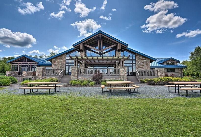 Deck & Fire Pit: Pocono Lake Home Near Skiing!