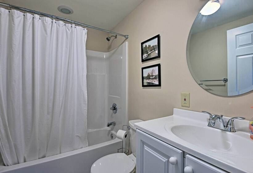 Deck & Fire Pit: Pocono Lake Home Near Skiing!