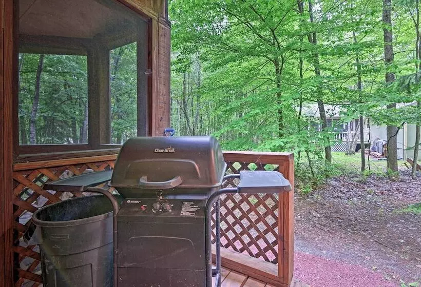 Deck & Fire Pit: Pocono Lake Home Near Skiing!