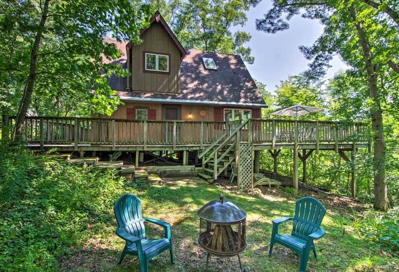 Secluded A Frame Hideaway W/ Wraparound Deck!