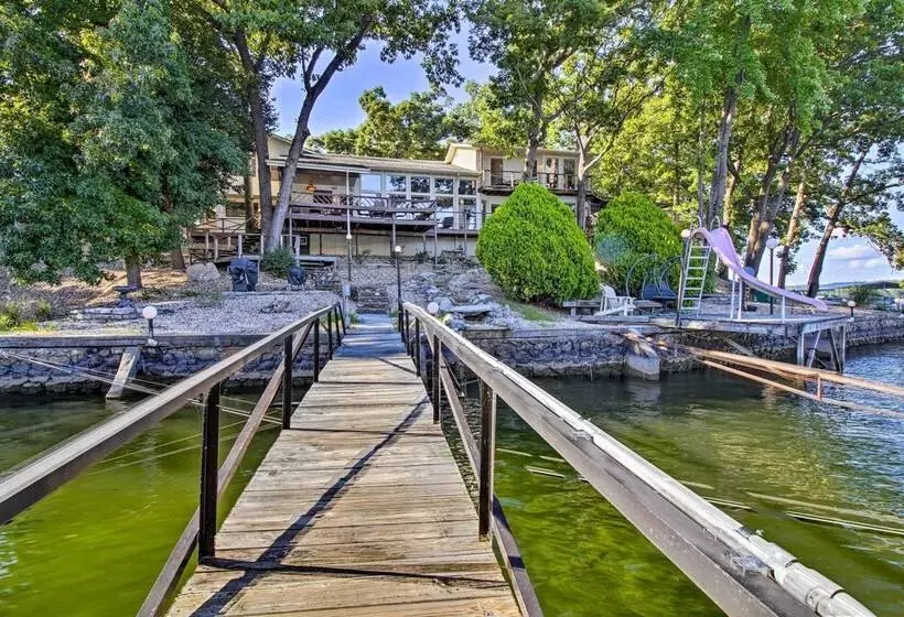 Private Fire Pit & Dock: Lakefront Missouri Home