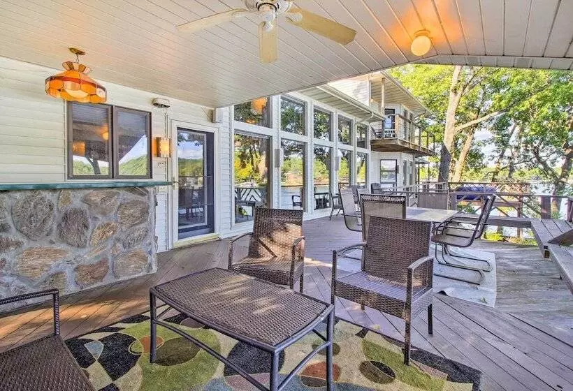 Private Fire Pit & Dock: Lakefront Missouri Home