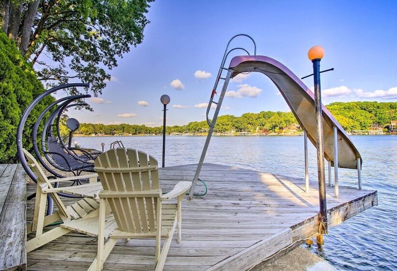 Private Fire Pit & Dock: Lakefront Missouri Home