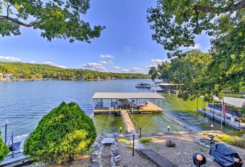 Private Fire Pit & Dock: Lakefront Missouri Home