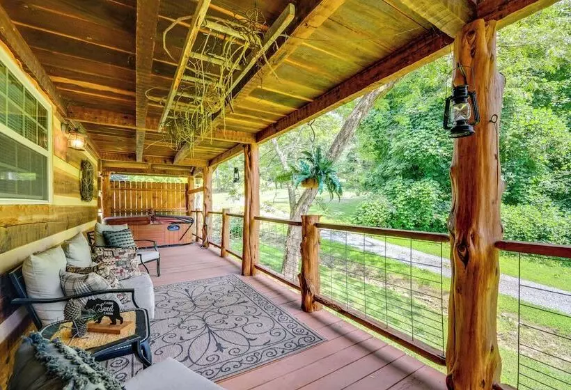 Stunning Creekside Cosby Cabin W/ Deck + Fire Pit!
