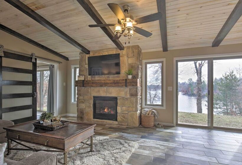 Tranquil Lakefront Cabin: Fire Pit, Grill & Patio