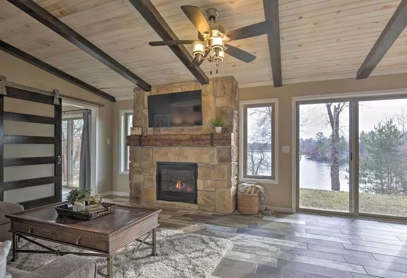 Tranquil Lakefront Cabin: Fire Pit, Grill & Patio