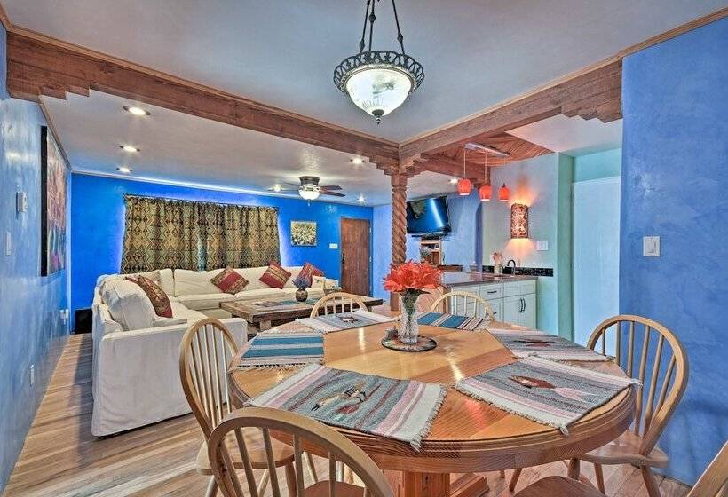 Cozy  Blue Adobe  W/ Steam Room 2 Mi. From Taos!