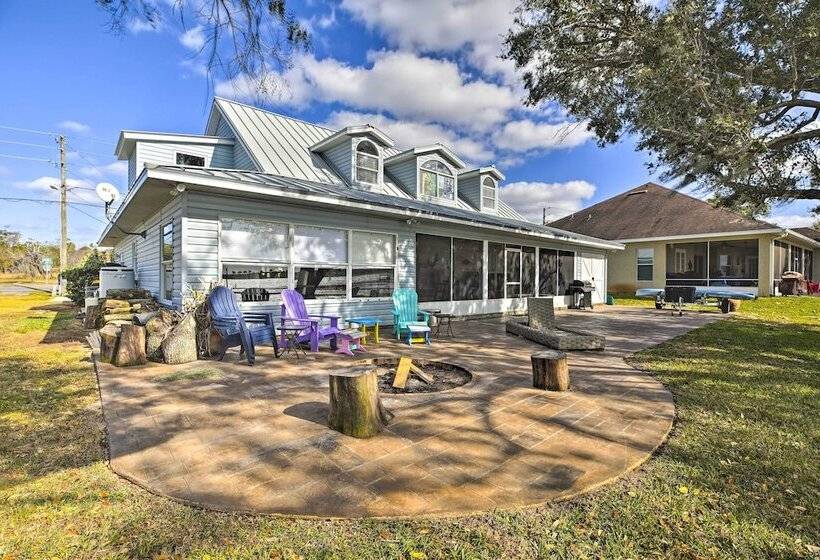 Waterfront Lake Placid Home W/dock & Fire Pit