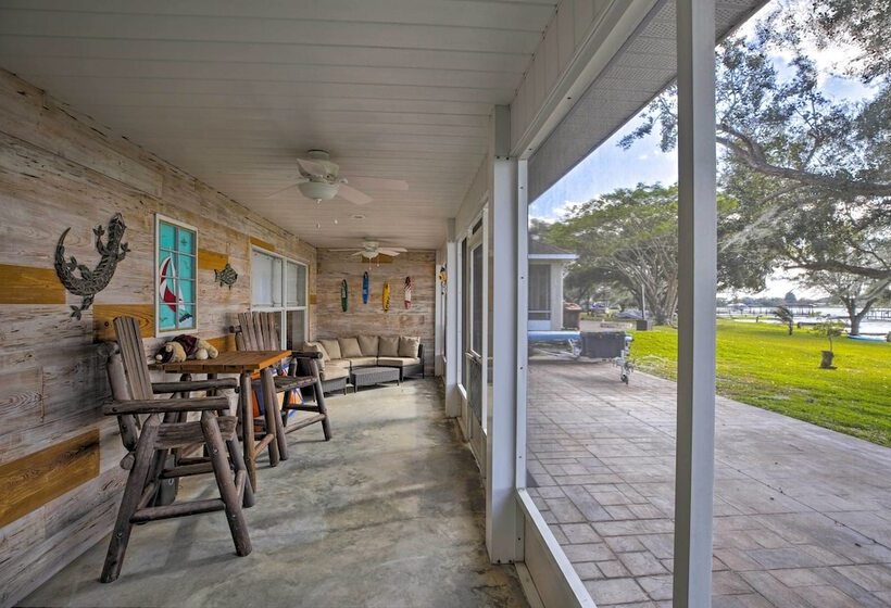 Waterfront Lake Placid Home W/dock & Fire Pit