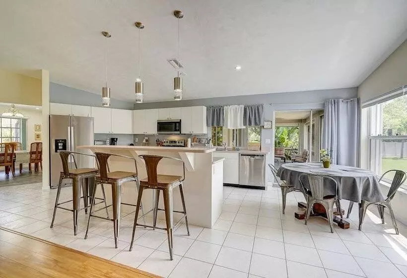 Game Room & Deck: Spacious Home In St James City