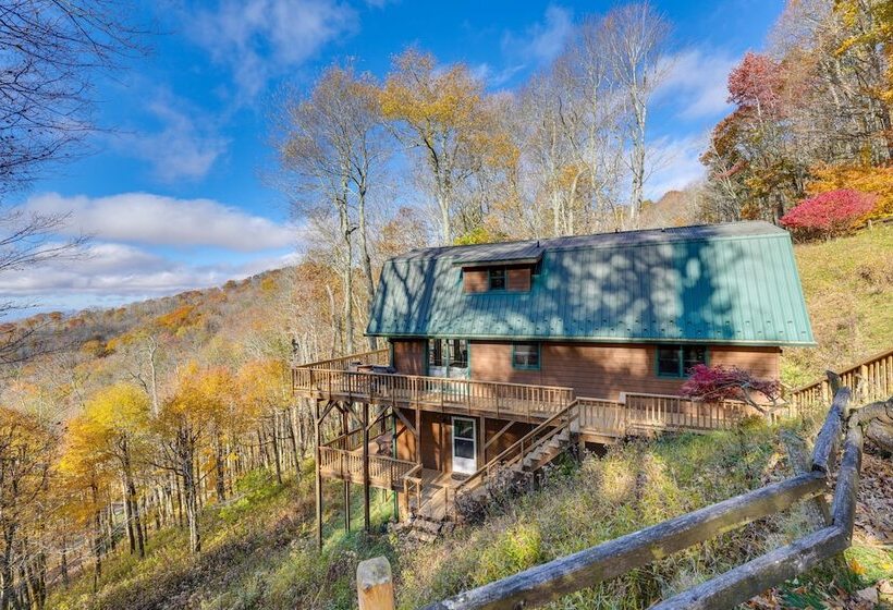 Wolf Laurel Resort Home W/ Long Range Views!