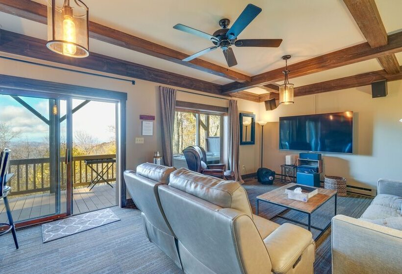 Wolf Laurel Resort Home W/ Long Range Views!