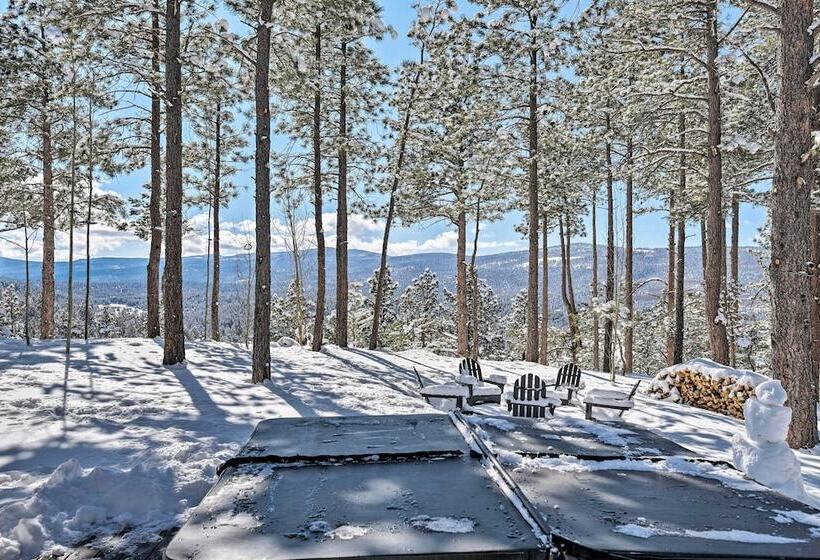 Custom Angel Fire Home: Views, Hot Tub & Fire Pit!