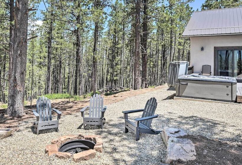 Custom Angel Fire Home: Views, Hot Tub & Fire Pit!