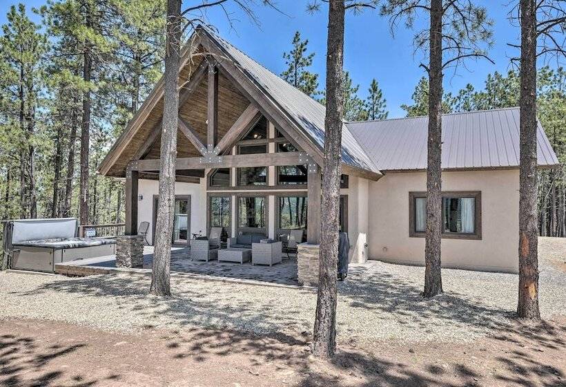 Custom Angel Fire Home: Views, Hot Tub & Fire Pit!