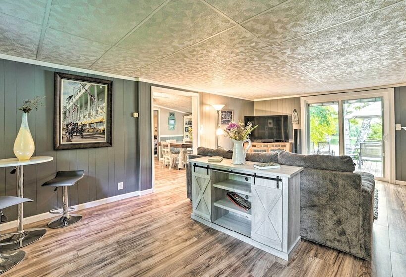 Riverfront Home W/ Dock ~ 6 Mi To Cheboygan!