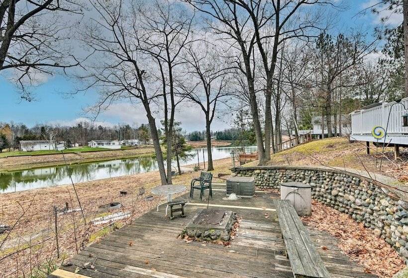 Waterfront Gladwin Home W/ Deck + Fire Pit!