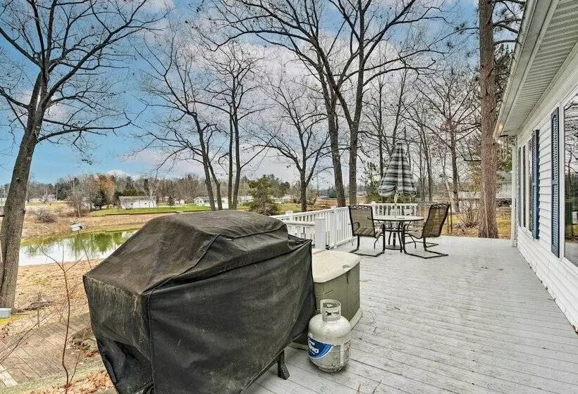 Waterfront Gladwin Home W/ Deck + Fire Pit!