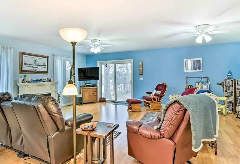 Waterfront Gladwin Home W/ Deck + Fire Pit!