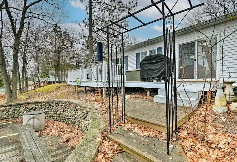 Waterfront Gladwin Home W/ Deck + Fire Pit!