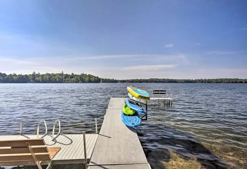 Waterfront Lake Tomahawk Cabin W/ Game Room!