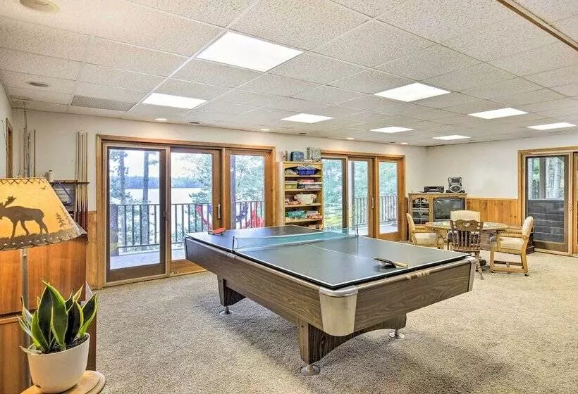 Waterfront Lake Tomahawk Cabin W/ Game Room!