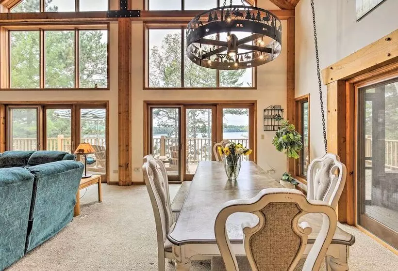 Waterfront Lake Tomahawk Cabin W/ Game Room!