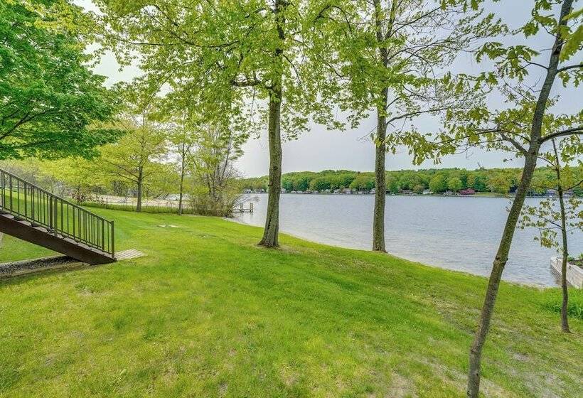 Family Home On Crystal Lake W/ Private Beach!