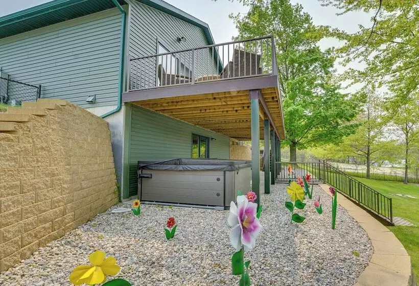 Family Home On Crystal Lake W/ Private Beach!