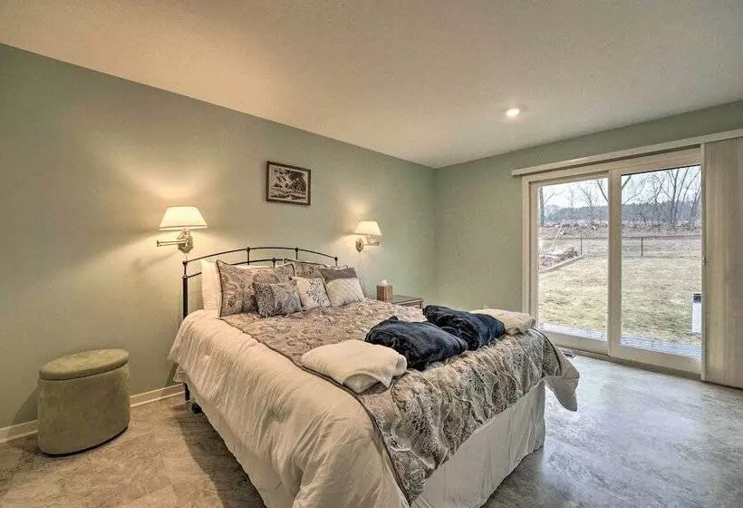 Family Home On Crystal Lake W/ Private Beach!