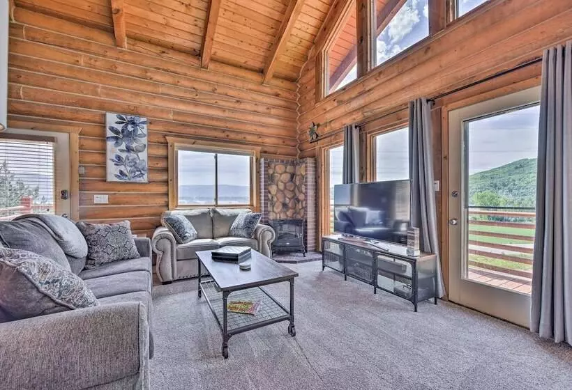 Spacious Hilltop Cabin W/ Deck & Scenic Views!