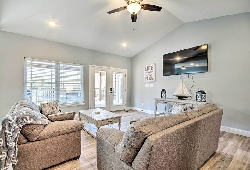 Dock & Fire Pit: Lakefront Rocky Mount Home!