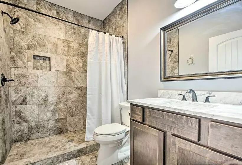 Dock & Fire Pit: Lakefront Rocky Mount Home!