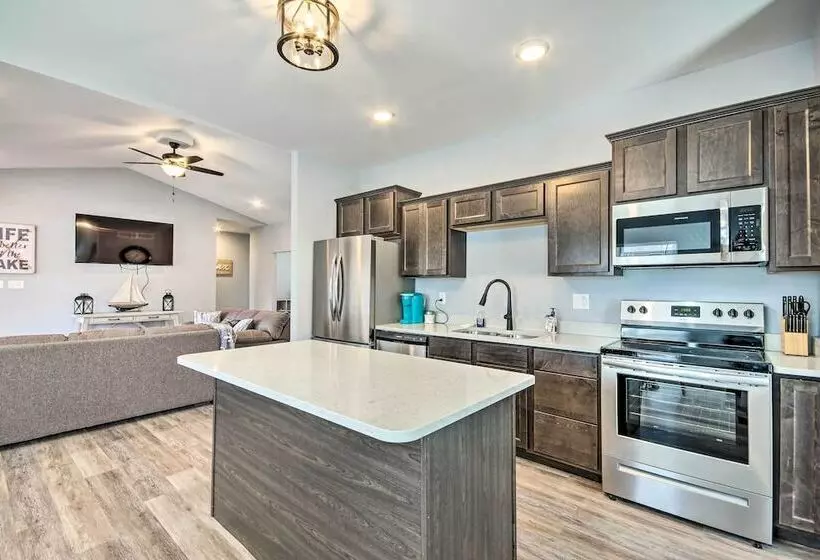 Dock & Fire Pit: Lakefront Rocky Mount Home!