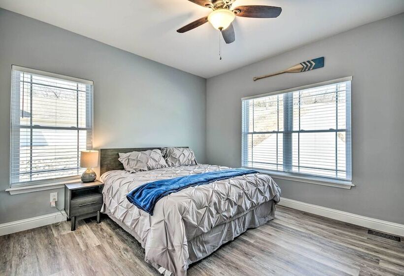 Dock & Fire Pit: Lakefront Rocky Mount Home!