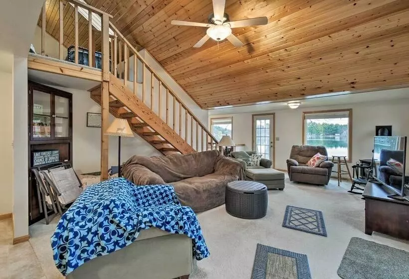 Lakefront Home W/seasonal Dock   2 Mi To Skiing!