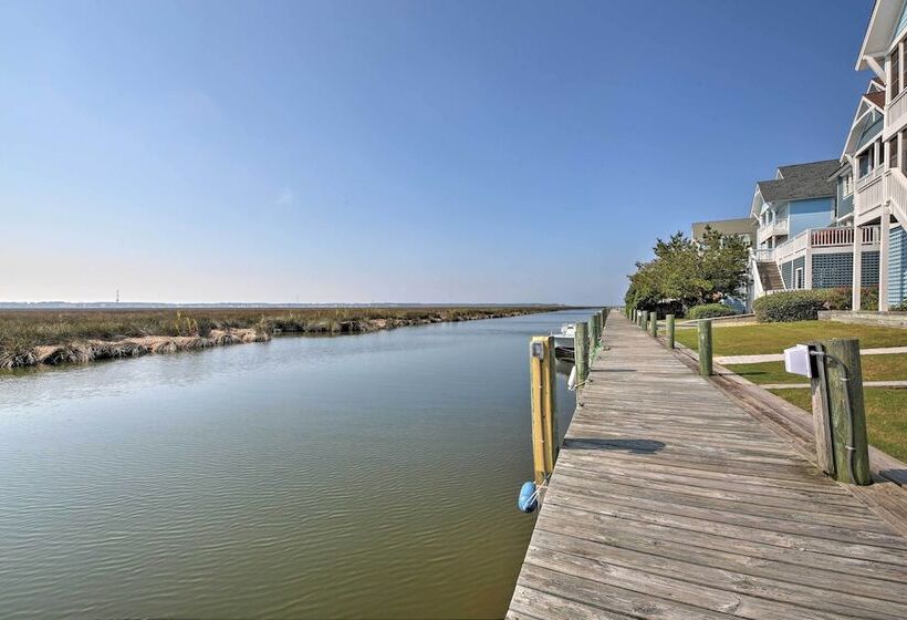 Manteo Waterfront Resort Home W/ 30 Ft Dock!