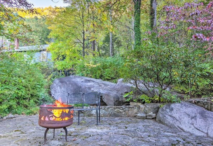 Mtn Views + Fire Pit: Serene Chimney Rock Abode