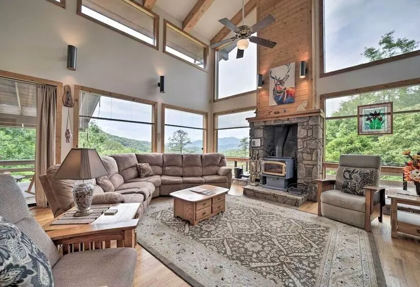 Vibrant Bryson City Home W/ Mtn Views & Deck!