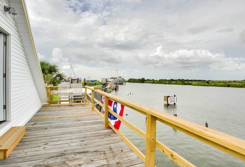 Golden Meadow Getaway: Waterfront Retreat W/ Deck