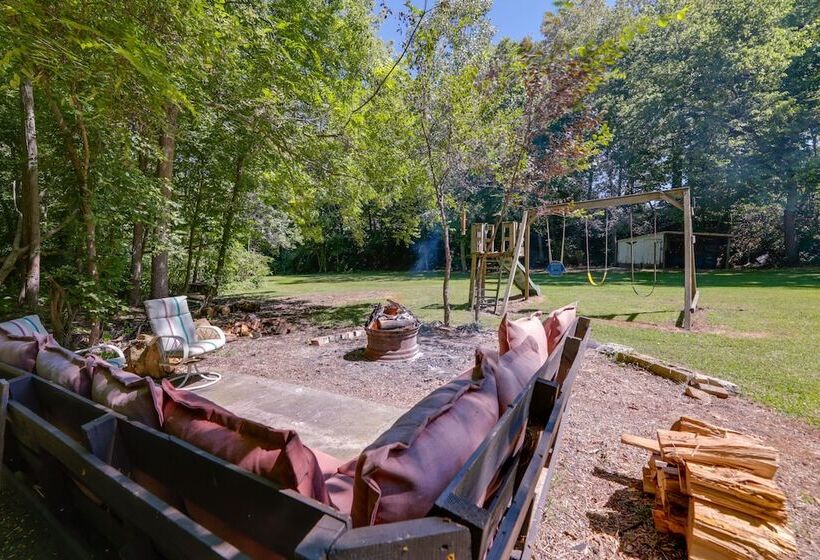 Riverfront Covington Cabin W/ Deck & Fire Pit!