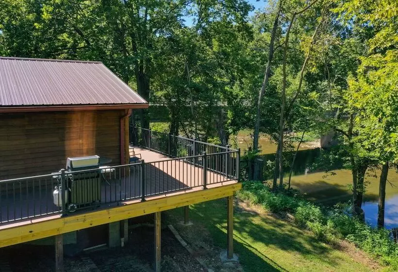 Riverfront Covington Cabin W/ Deck & Fire Pit!