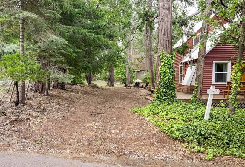 Fire Pit, Deck & Grill: Cozy Twain Harte Cabin!