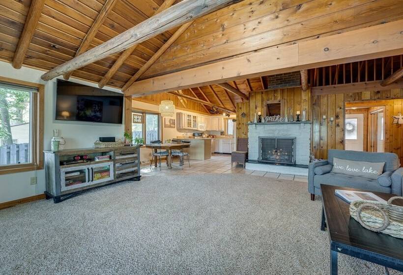 Delton Oasis Retreat W/ Lake Views & Deck!