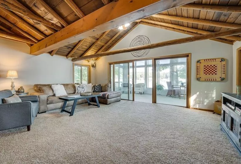 Delton Oasis Retreat W/ Lake Views & Deck!